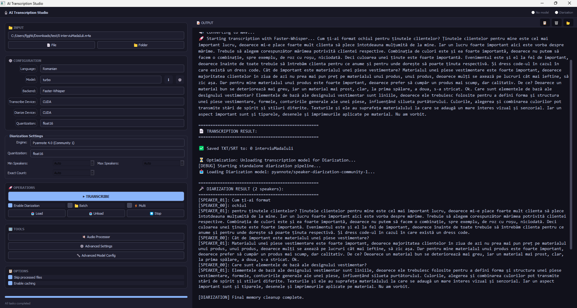 AI Transcription Studio
